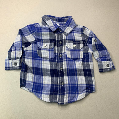 Boys Dymples, lightweight cotton long sleeve shirt, EUC, size 0,  