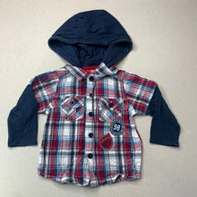 Load image into Gallery viewer, Boys Sprout, cotton hooded long sleeve shirt, GUC, size 0,  