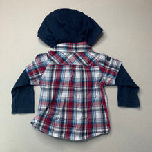 Load image into Gallery viewer, Boys Sprout, cotton hooded long sleeve shirt, GUC, size 0,  