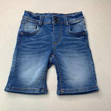 Load image into Gallery viewer, Boys Mini Club, knit stretch denim shorts, adjustable, FUC, size 2,  