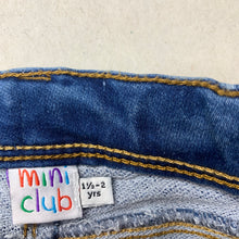 Load image into Gallery viewer, Boys Mini Club, knit stretch denim shorts, adjustable, FUC, size 2,  