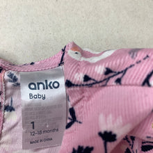 Load image into Gallery viewer, Girls Anko, corudory cotton long sleeve dress, EUC, size 1, L: 44cm