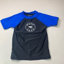 Load image into Gallery viewer, Boys Wave Zone, short sleeve rashie / swim top, GUC, size 2,  