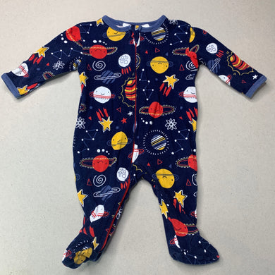 Boys Dymples, cotton zip coverall / romper, wash fade, FUC, size 0000,  