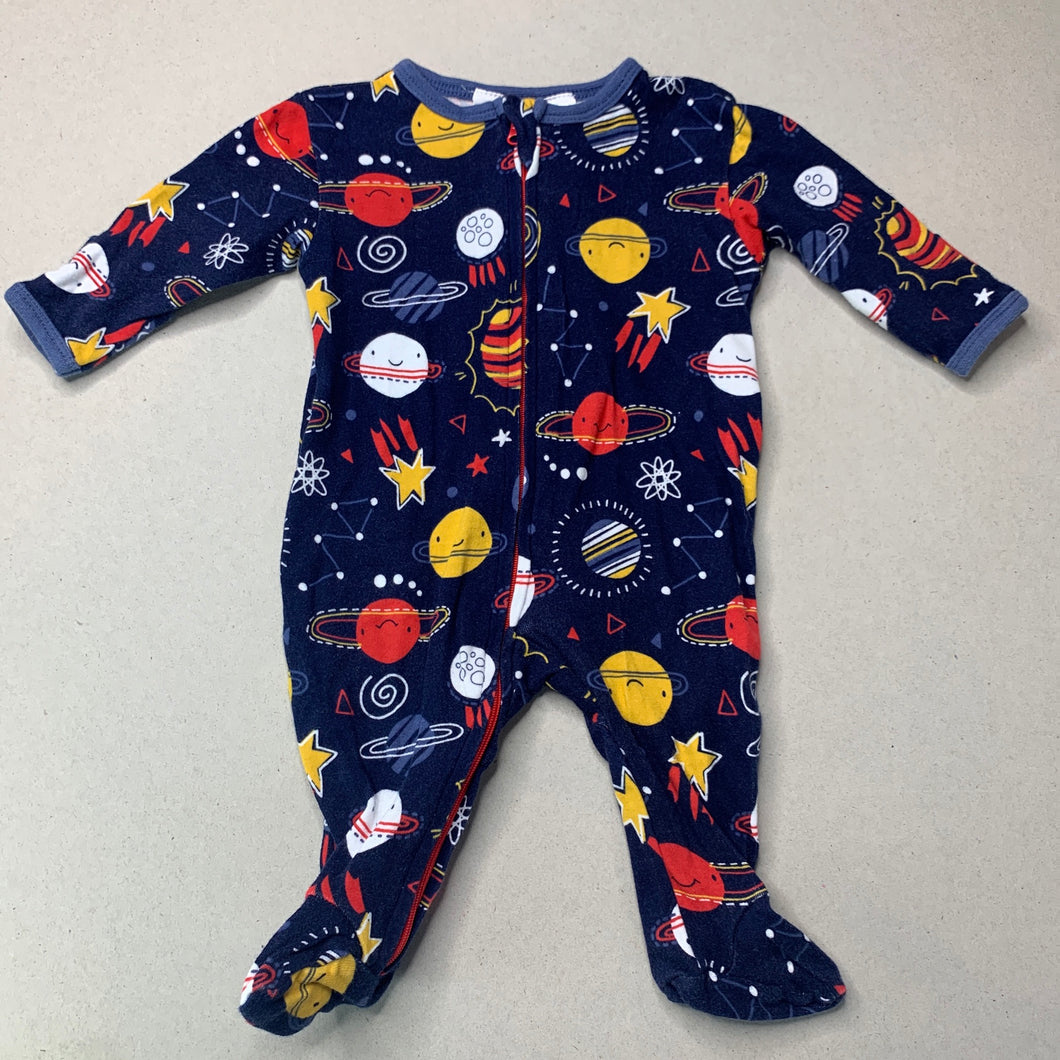 Boys Dymples, cotton zip coverall / romper, wash fade, FUC, size 0000,  