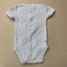 Load image into Gallery viewer, Boys MINTINI BABY, blue cotton bodysuit / romper, football, EUC, size 000,  