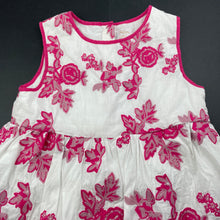 Load image into Gallery viewer, Girls Collette Dinnigan Enfant, lined embroidered floral cotton dress, GUC, size 8, L: 63cm
