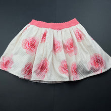 Load image into Gallery viewer, Girls Fanapal, cotton lined floral skirt, elasticated, L: 27cm, GUC, size 4-5,  