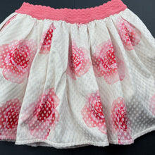 Load image into Gallery viewer, Girls Fanapal, cotton lined floral skirt, elasticated, L: 27cm, GUC, size 4-5,  