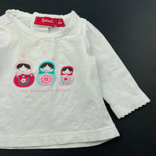 Load image into Gallery viewer, Girls Sprout, white long sleeve t-shirt / top, FUC, size 000,  