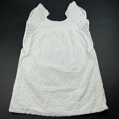 Girls Cotton On, lined broderie cotton ruffle dress, FUC, size 6, L: 62cm