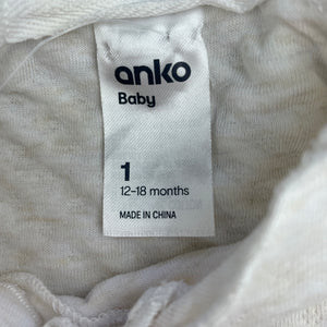 unisex Anko, organic cotton blend romper & hat / beanie, EUC, size 1,  