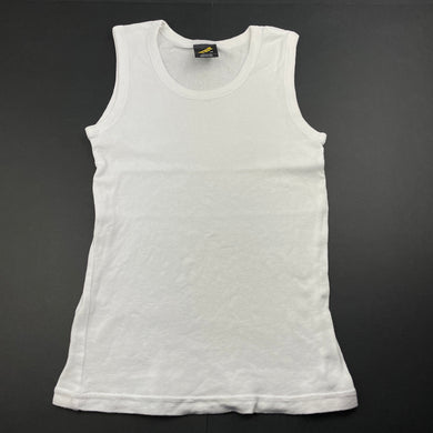 Boys Tilt, white cotton singlet / tank top, GUC, size 12,  