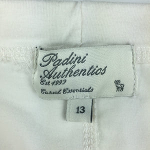 Girls Padini Authentics, cream lace trim leggings, GUC, size 13
