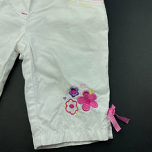 Load image into Gallery viewer, Girls Target, embroidered lightweight cotton pants, elasticated, GUC, size 0,  