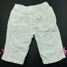 Load image into Gallery viewer, Girls Target, embroidered lightweight cotton pants, elasticated, GUC, size 0,  