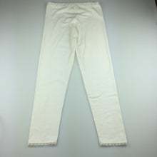 Load image into Gallery viewer, Girls Padini Authentics, cream lace trim leggings, GUC, size 13