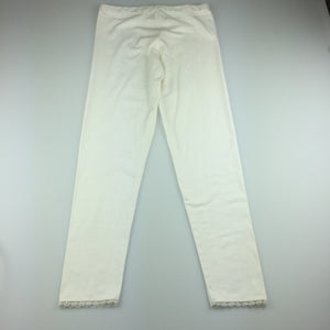 Girls Padini Authentics, cream lace trim leggings, GUC, size 13