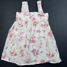 Load image into Gallery viewer, Girls floral, lightweight cotton summer dress, armpit to armpit: 21cm, GUC, size 00, L: 40cm