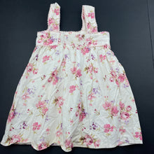 Load image into Gallery viewer, Girls floral, lightweight cotton summer dress, armpit to armpit: 21cm, GUC, size 00, L: 40cm