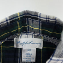 Load image into Gallery viewer, Boys Ralph Lauren, lightweight cotton long sleeve shirt, EUC, size 6 months,  