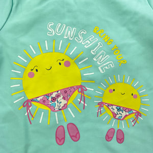 Girls Dymples, short sleeve rashie / swim top, FUC, size 1,  