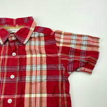 Load image into Gallery viewer, Boys George, checked cotton short sleeve shirt, EUC, size 1-2,  