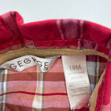Load image into Gallery viewer, Boys George, checked cotton short sleeve shirt, EUC, size 1-2,  