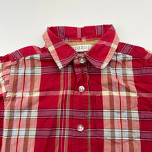 Load image into Gallery viewer, Boys George, checked cotton short sleeve shirt, EUC, size 1-2,  