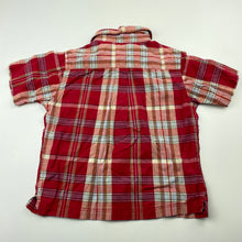 Load image into Gallery viewer, Boys George, checked cotton short sleeve shirt, EUC, size 1-2,  