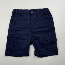 Load image into Gallery viewer, Boys Dymples, navy cotton cargo shorts, adjustable, EUC, size 2,  