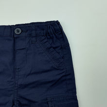 Load image into Gallery viewer, Boys Dymples, navy cotton cargo shorts, adjustable, EUC, size 2,  