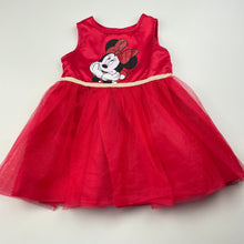 Load image into Gallery viewer, Girls Disney, Minnie Mouse red tulle party dress, GUC, size 0, L: 40cm