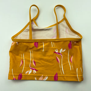 Girls Anko, mustard swim top, EUC, size 2,  