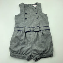 Load image into Gallery viewer, Girls JANIE AND JACK, grey wool blend overalls / shortalls, FUC, size 2,  
