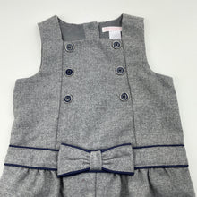 Load image into Gallery viewer, Girls JANIE AND JACK, grey wool blend overalls / shortalls, FUC, size 2,  