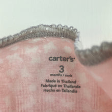 Load image into Gallery viewer, Girls Carters, pink cotton romper, butterflies, FUC, size 3 months,  