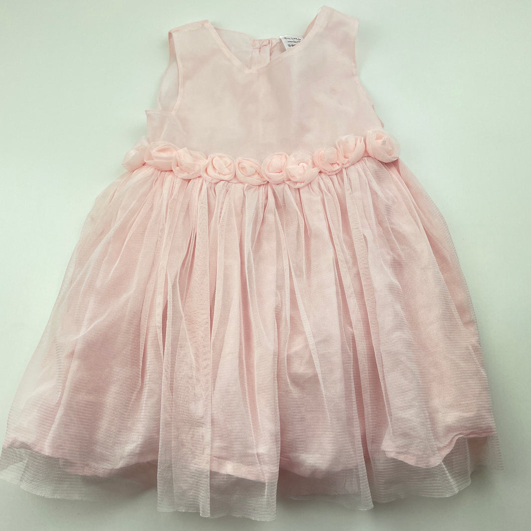 Girls Tiny Little Wonders, cotton lined tulle party dress + bloomers, FUC, size 1, L: 45cm