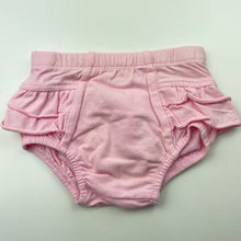 Load image into Gallery viewer, Girls Tiny Little Wonders, pink ruffle bloomers / nappy cover, GUC, size 00,  