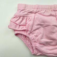 Load image into Gallery viewer, Girls Tiny Little Wonders, pink ruffle bloomers / nappy cover, GUC, size 00,  