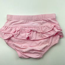 Load image into Gallery viewer, Girls Tiny Little Wonders, pink ruffle bloomers / nappy cover, GUC, size 00,  