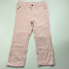 Load image into Gallery viewer, Girls Pumpkin Patch, pink stretch cotton pants, adjustable, Inside leg: 34cm, EUC, size 3,  