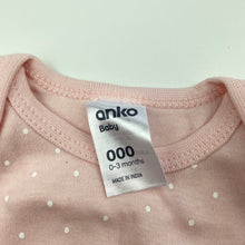 Load image into Gallery viewer, Girls Anko, pink cotton singletsuit / romper, EUC, size 000,  