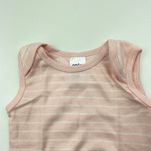 Load image into Gallery viewer, Girls Anko, pink stripe cotton bodysuit / romper, EUC, size 000,  