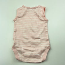 Load image into Gallery viewer, Girls Anko, pink stripe cotton bodysuit / romper, EUC, size 000,  