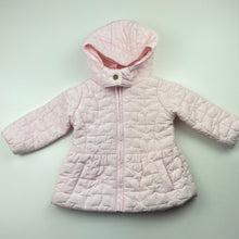 Load image into Gallery viewer, Girls Target, pink quilted jacket / coat, L: 31cm, EUC, size 00,  
