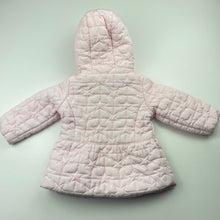 Load image into Gallery viewer, Girls Target, pink quilted jacket / coat, L: 31cm, EUC, size 00,  