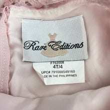 Load image into Gallery viewer, Girls Rare Editions, lined pink lace party dress, FUC, size 4, L: 56cm
