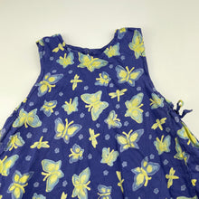 Load image into Gallery viewer, Girls Pumpkin Patch, vintage lightweight cotton dress, butterflies, FUC, size 2, L: 45cm