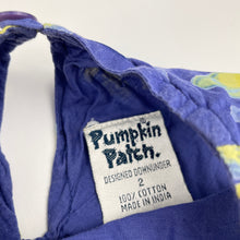 Load image into Gallery viewer, Girls Pumpkin Patch, vintage lightweight cotton dress, butterflies, FUC, size 2, L: 45cm